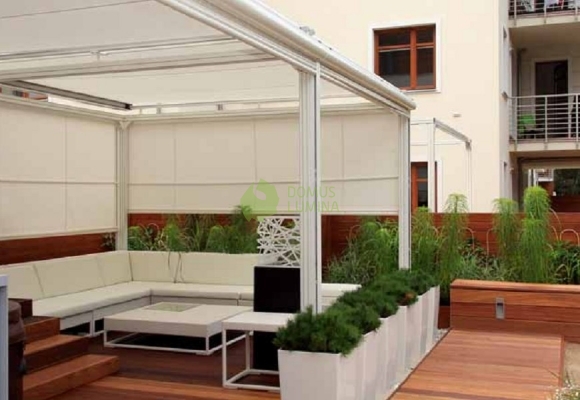 Vienpusė ant žemės tvirtinama Pergola