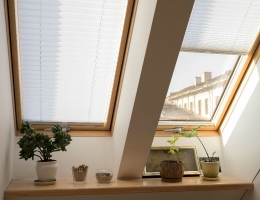 DOMUS LUMINA blinds adorn the windows of an apartment in the Kaunas Old Town