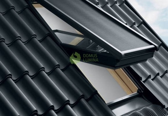 Ženklas „Velux" - stoglangiai ir jų uždengimai