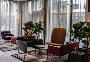 The products of DOMUS LUMINA in the interior of HILTON GARDEN INN 
