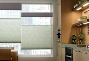 Plisuotos žaliuzės standartiniams langams, 4 tipas DUO