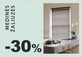 Medinėms žaliuzėms −30%
