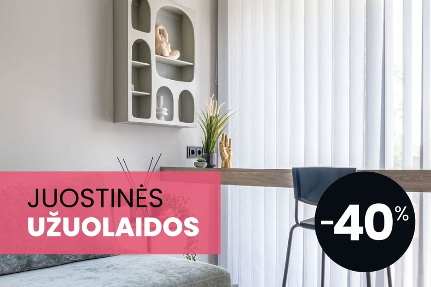 Juostinės užuolaidos MIRAGE – 40% pigiau