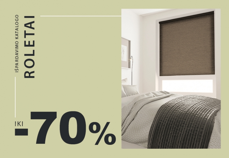 Išpardavimo katalogo roletų audiniams iki −70%