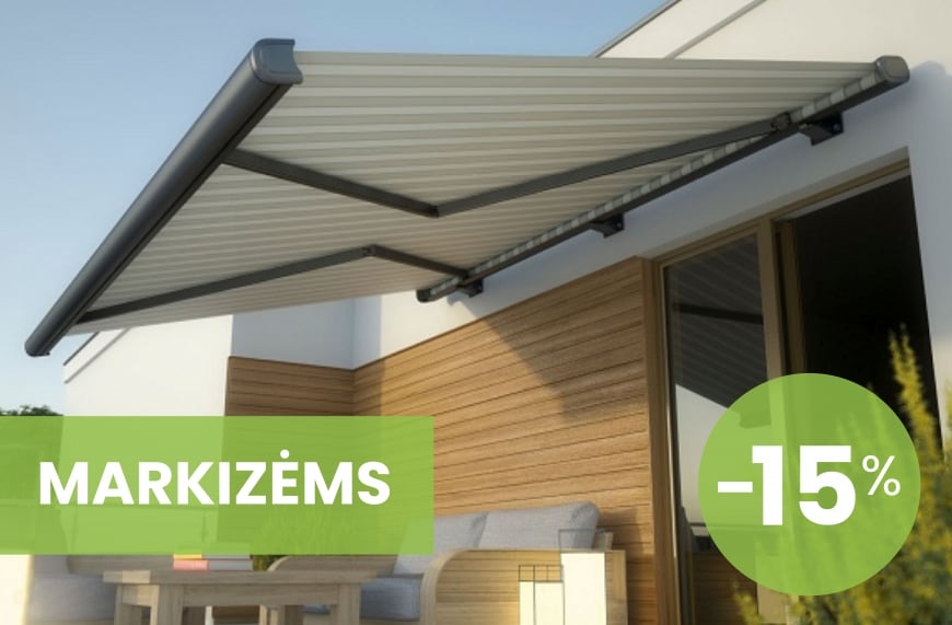 Markizės −15% pigiau