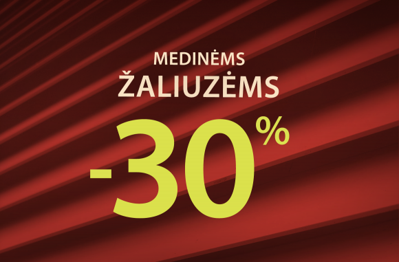 Medinės žaliuzės dabar su −30% nuolaida!