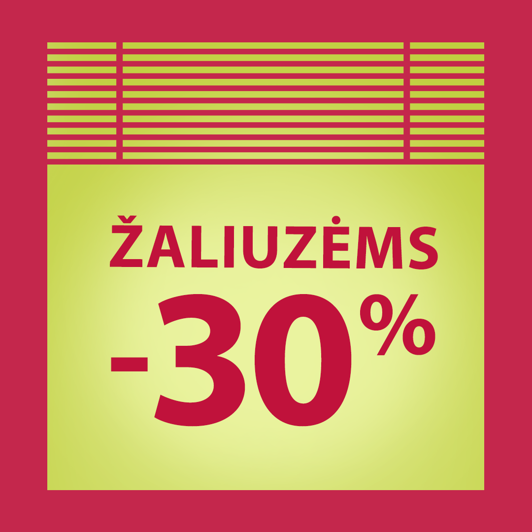 Visos vidaus žaliuzės – 30% pigiau