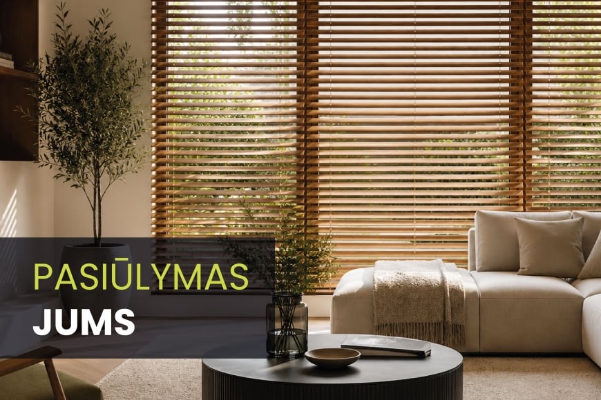 Gaukite asmeninį pasiūlymą medinėms žaliuzėms