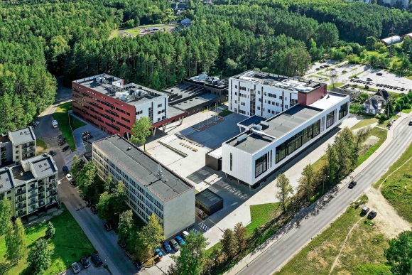 VGTU laboratorijų ir mokomasis korpusas iš paukščio skrydžio