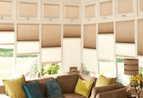 Pleated blinds with two fabrics – type 8