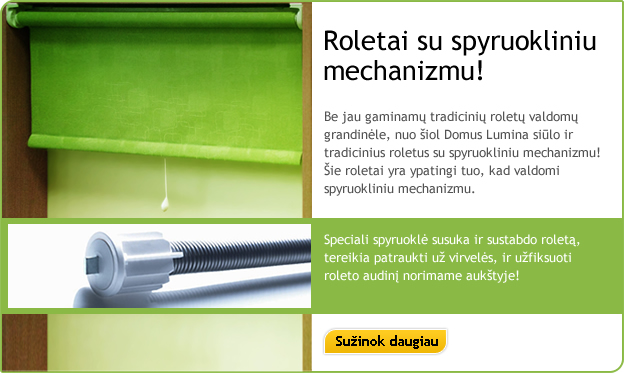 Roletai su spyruokliniu mechanizmu